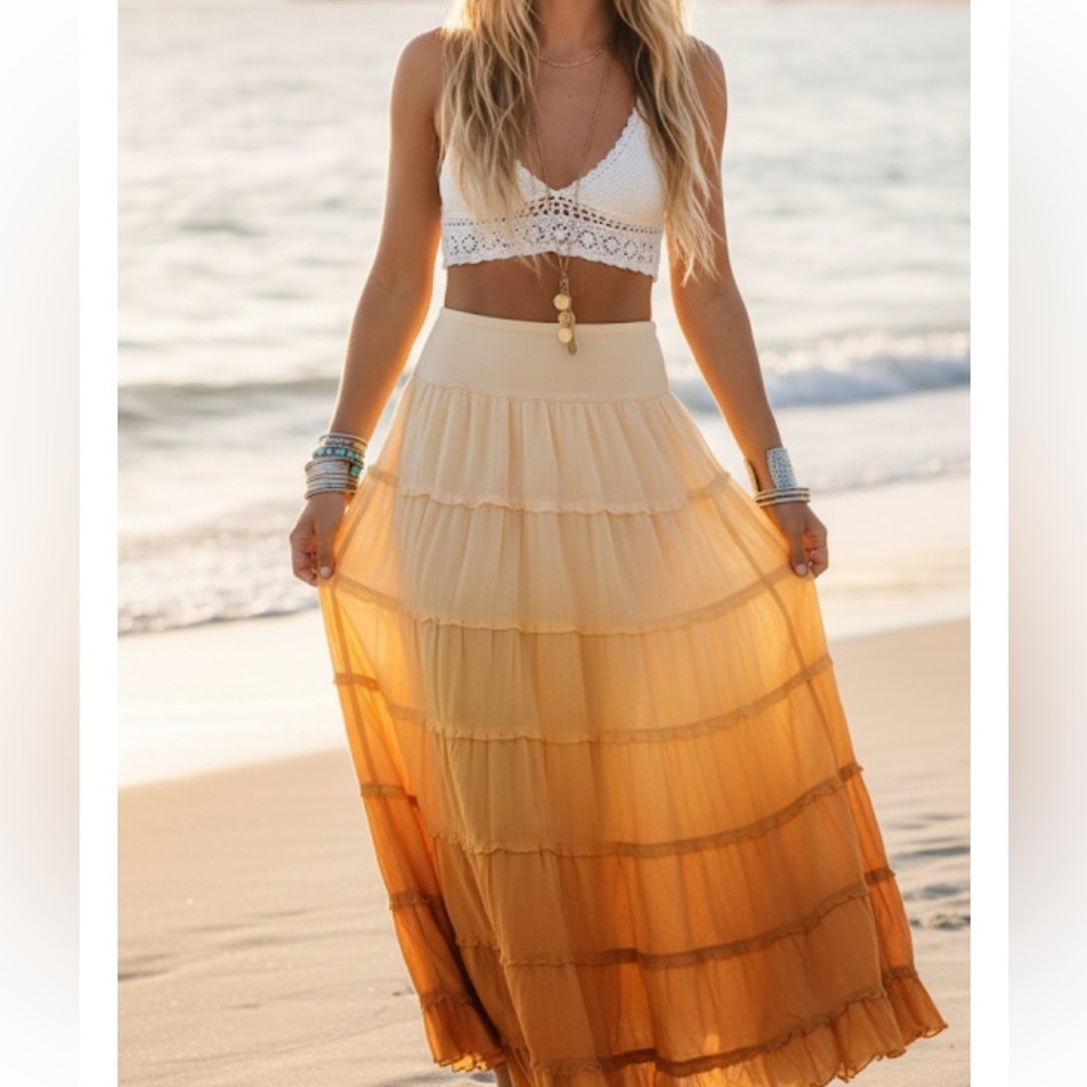 Beautiful yellow ombré skirt XS ⭐️✨